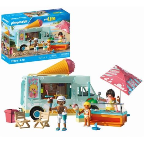 Playmobil - Jucarie de rol Stand de inghetata si magazin cu articole de surf - imagine 7